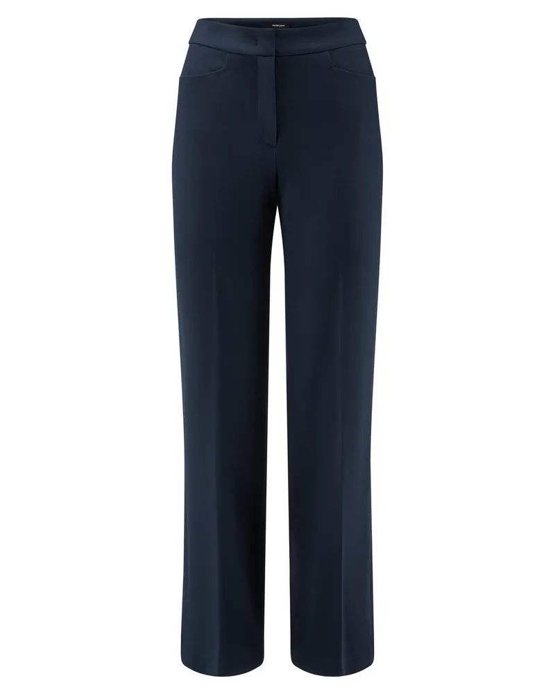 Peter Hahn Knöchellange Straight Fit-Hose  blau Blau