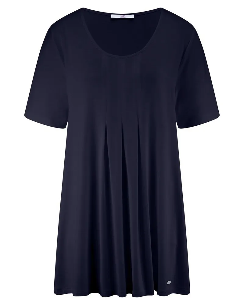 Emilia Lay Rundhals-Shirt  blau Blau