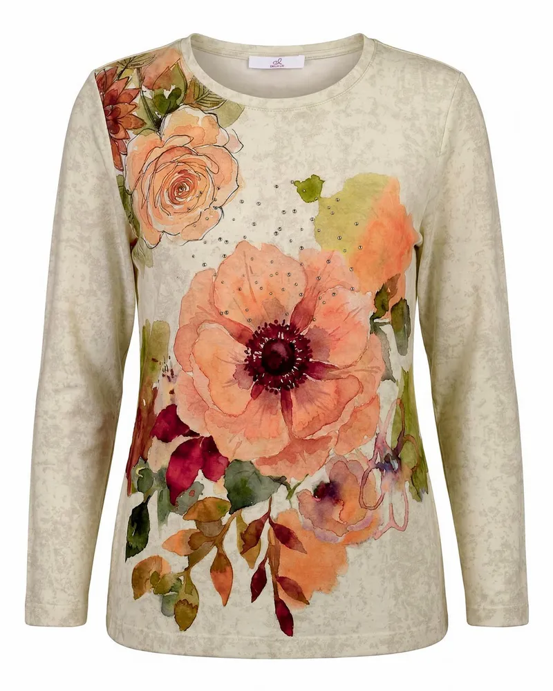 Emilia Lay Rundhals-Shirt  beige Beige