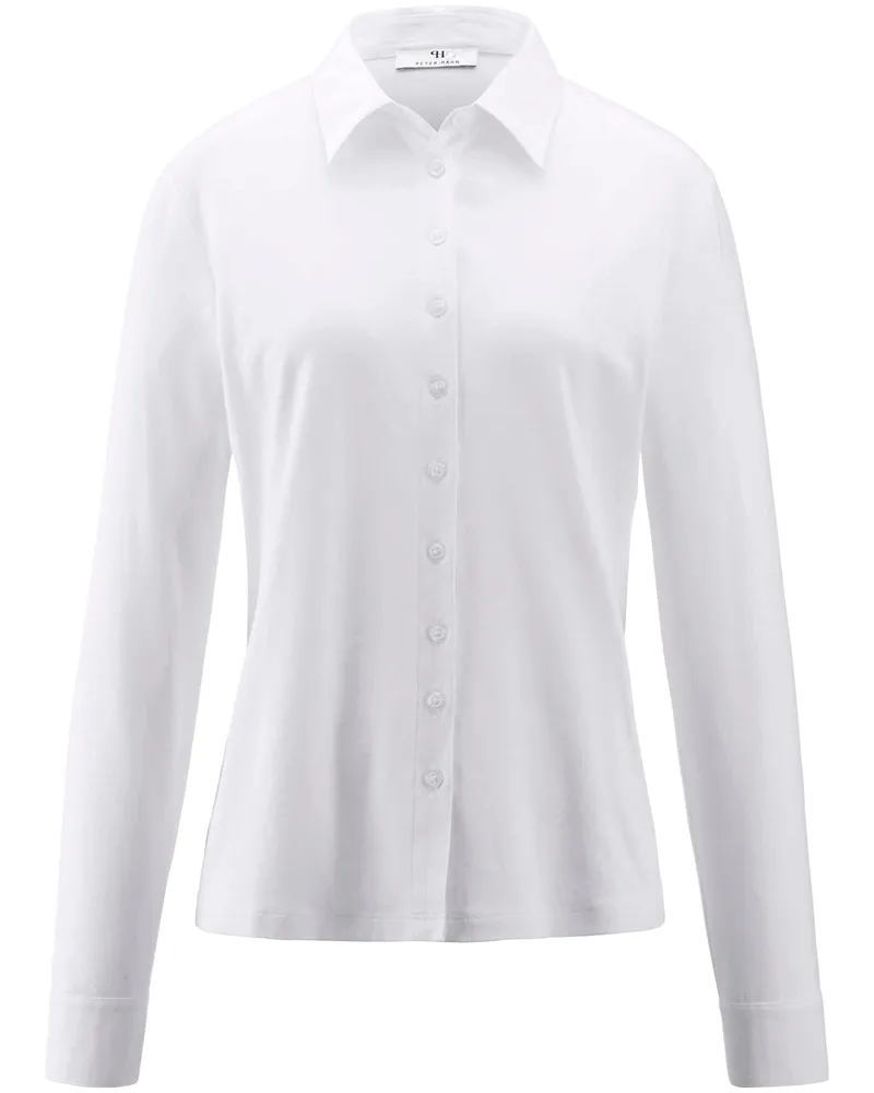 Peter Hahn Jersey-Bluse  weiss Weiss