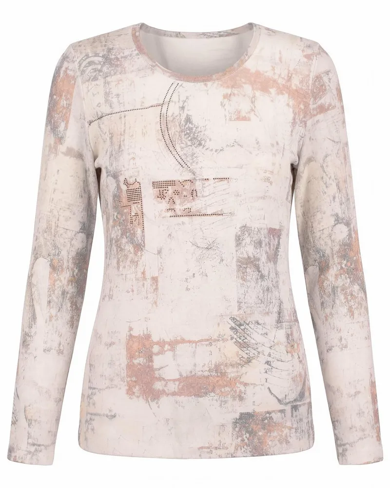 Emilia Lay Rundhals-Pullover  weiss Weiss