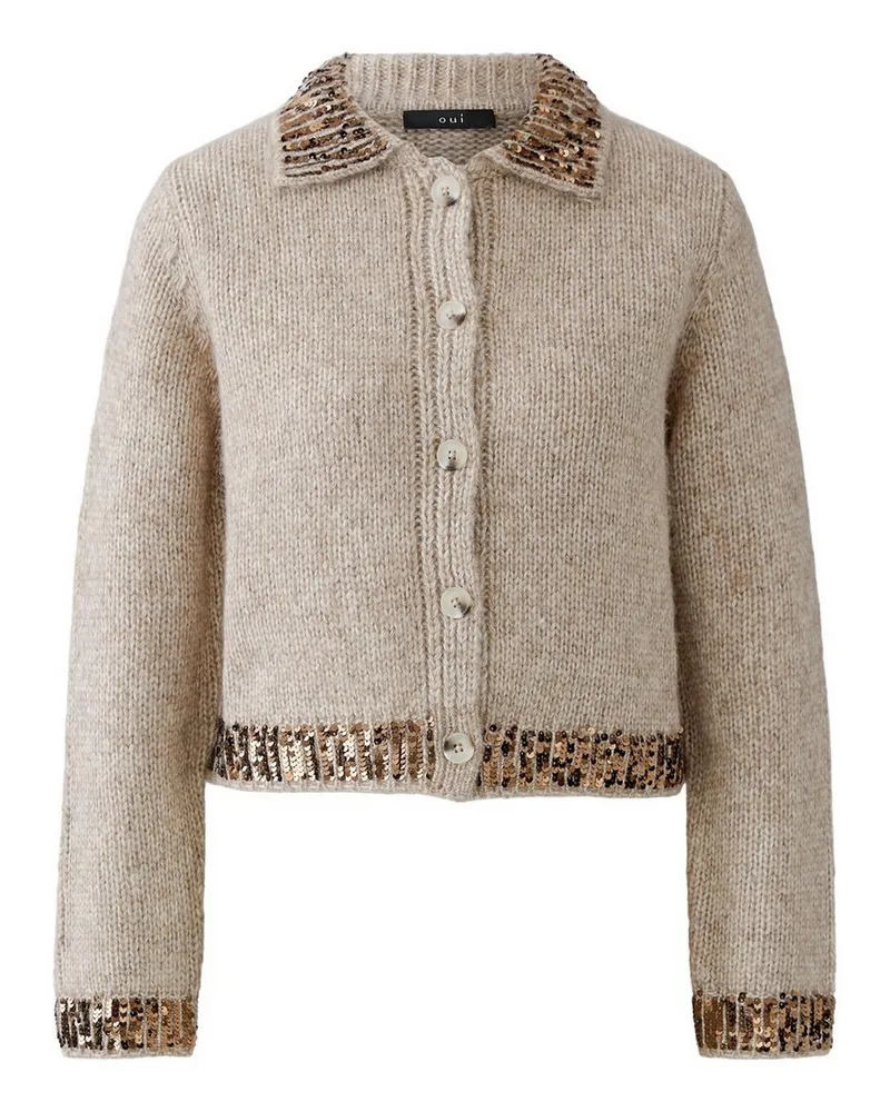 Oui  Strickjacke  beige Beige
