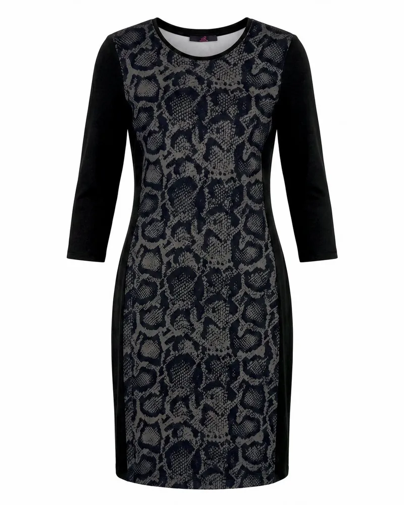 Emilia Lay Jersey-Kleid Rundhals-­Ausschnitt  schwarz Schwarz