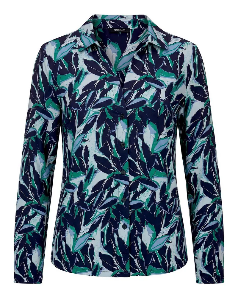 Peter Hahn Jersey-Bluse  blau Blau