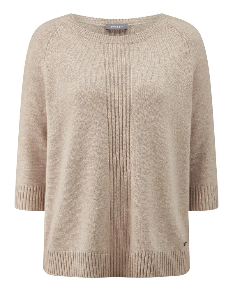 Basler Rundhals-Pullover  beige Beige