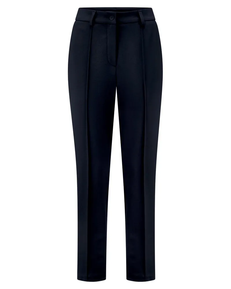 Peter Hahn Knöchellange Slim Fit-Jersey-Hose  blau Blau