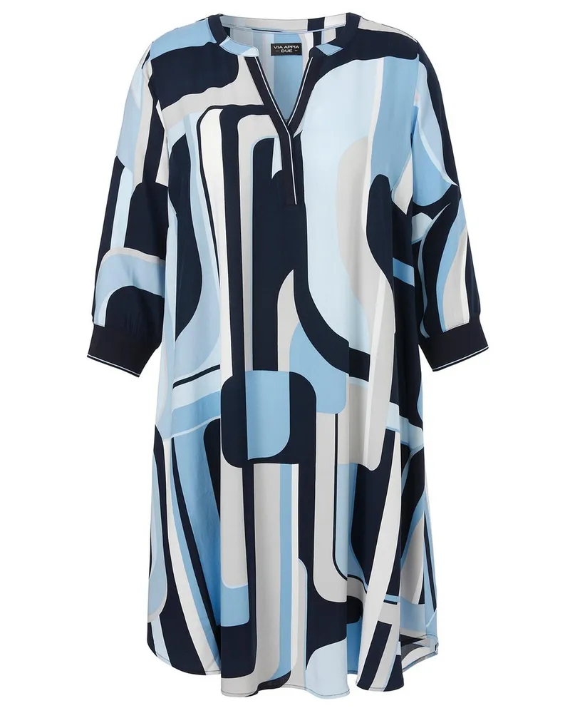 Via Appia Due Kleid V-Ausschnitt  blau Blau