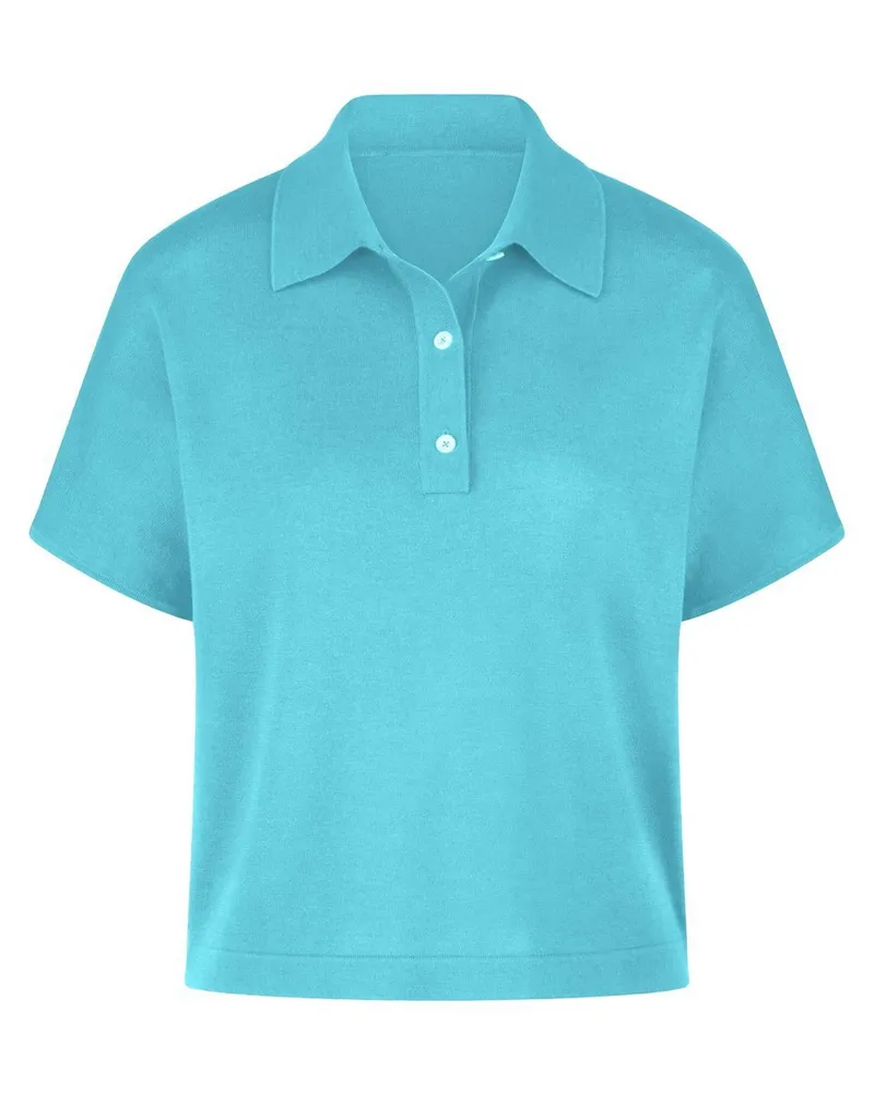 Peter Hahn Polo-Pullover  türkis Türkis