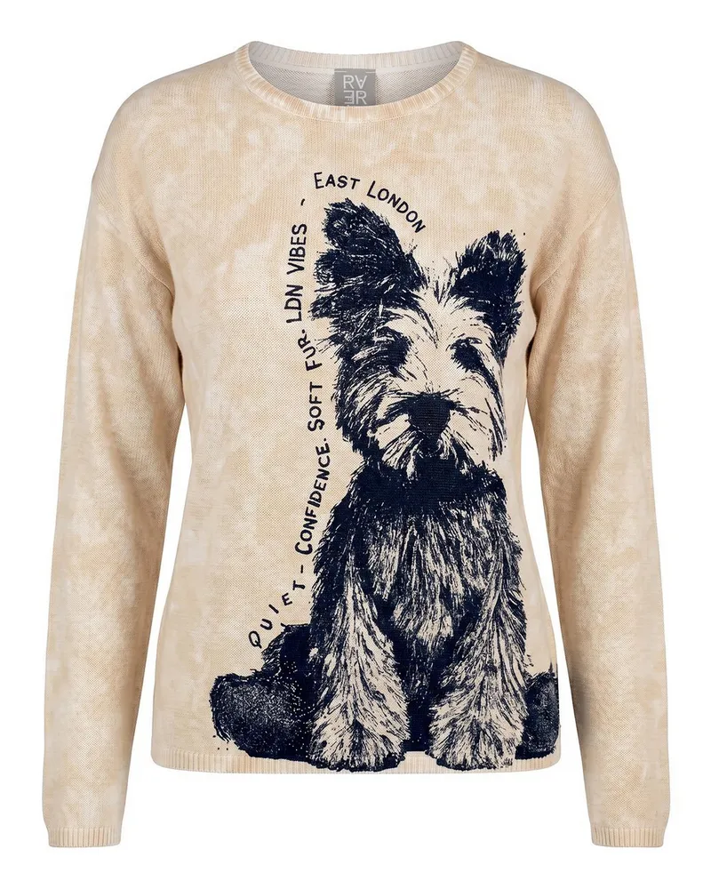 Rabe Rundhals-Pullover  beige Beige