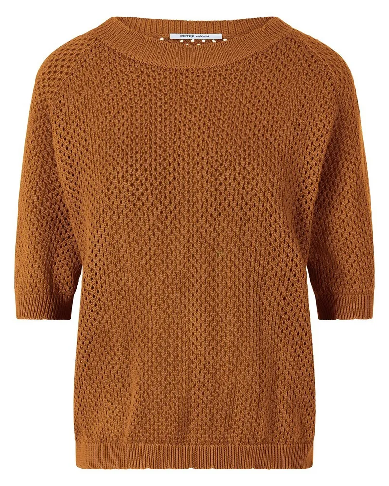 Peter Hahn Rundhals-Pullover  braun Braun
