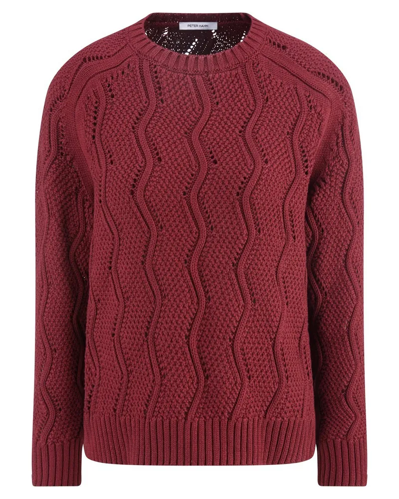 Peter Hahn Rundhals-Pullover aus 100% SUPIMA-Baumwolle  rot Rot