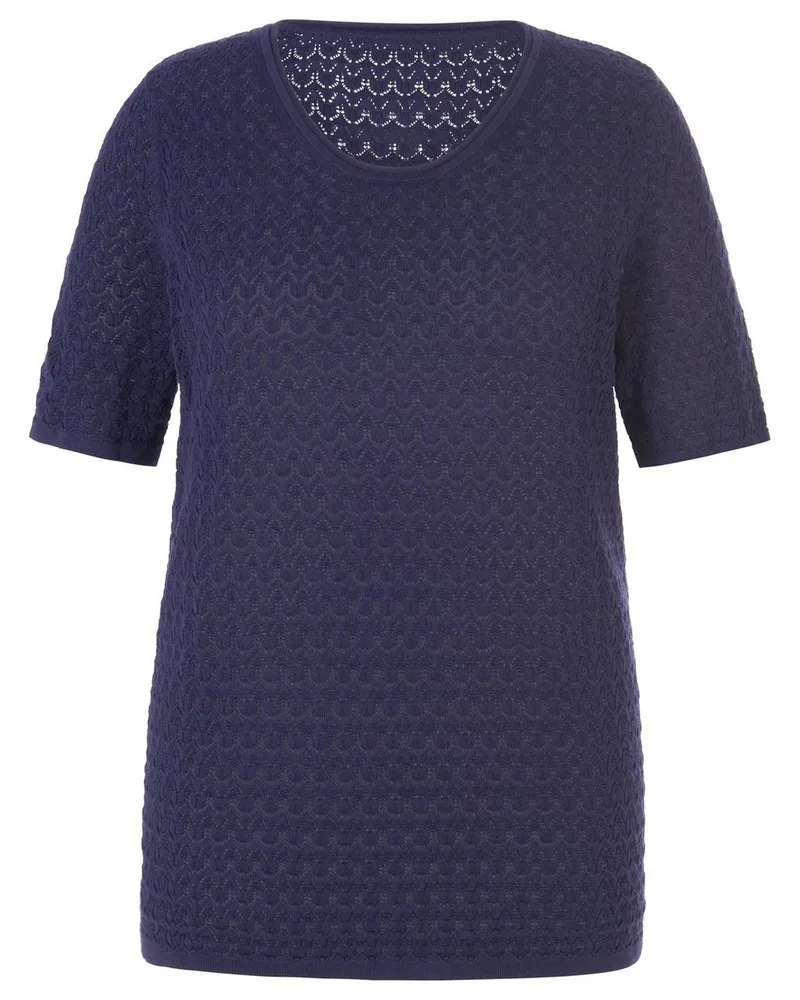 Anna Aura Rundhals-Pullover  blau Blau