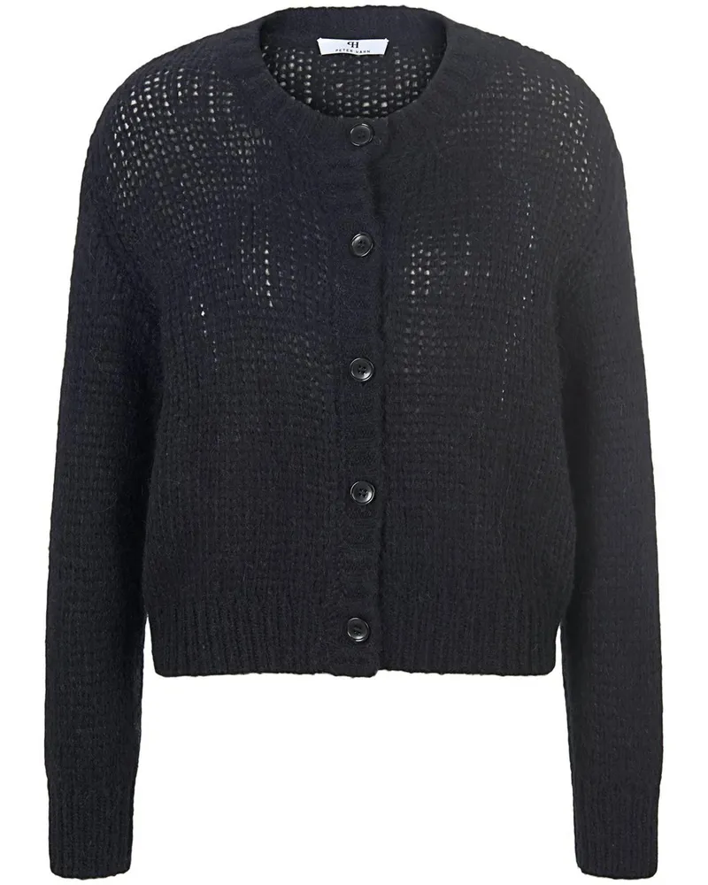 Peter Hahn Strickjacke überschnittener Schulter  schwarz Schwarz