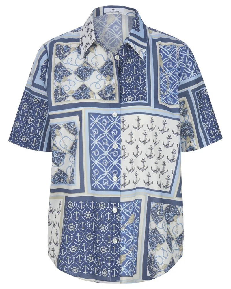 Peter Hahn Bluse  blau Blau