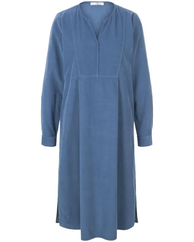 Peter Hahn Cord-Kleid  blau Blau