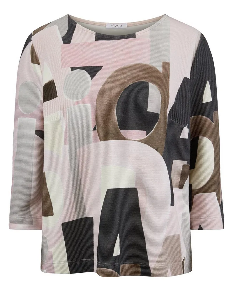 Efixelle Shirt U-Boot-Ausschnitt  rosé Rosé