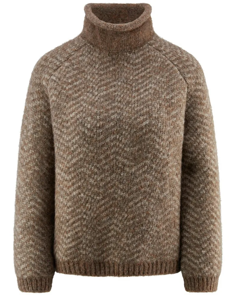 FADENMEISTER BERLIN Pullover Stehkragen  beige Beige