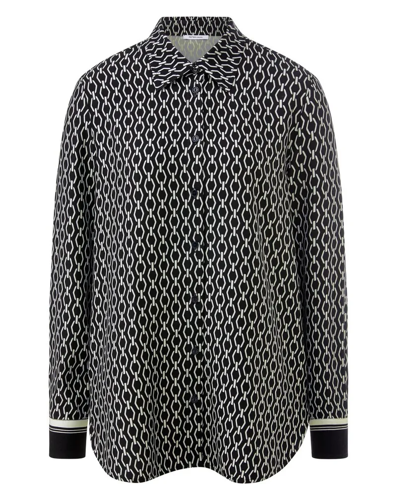 Peter Hahn Bluse  schwarz Schwarz