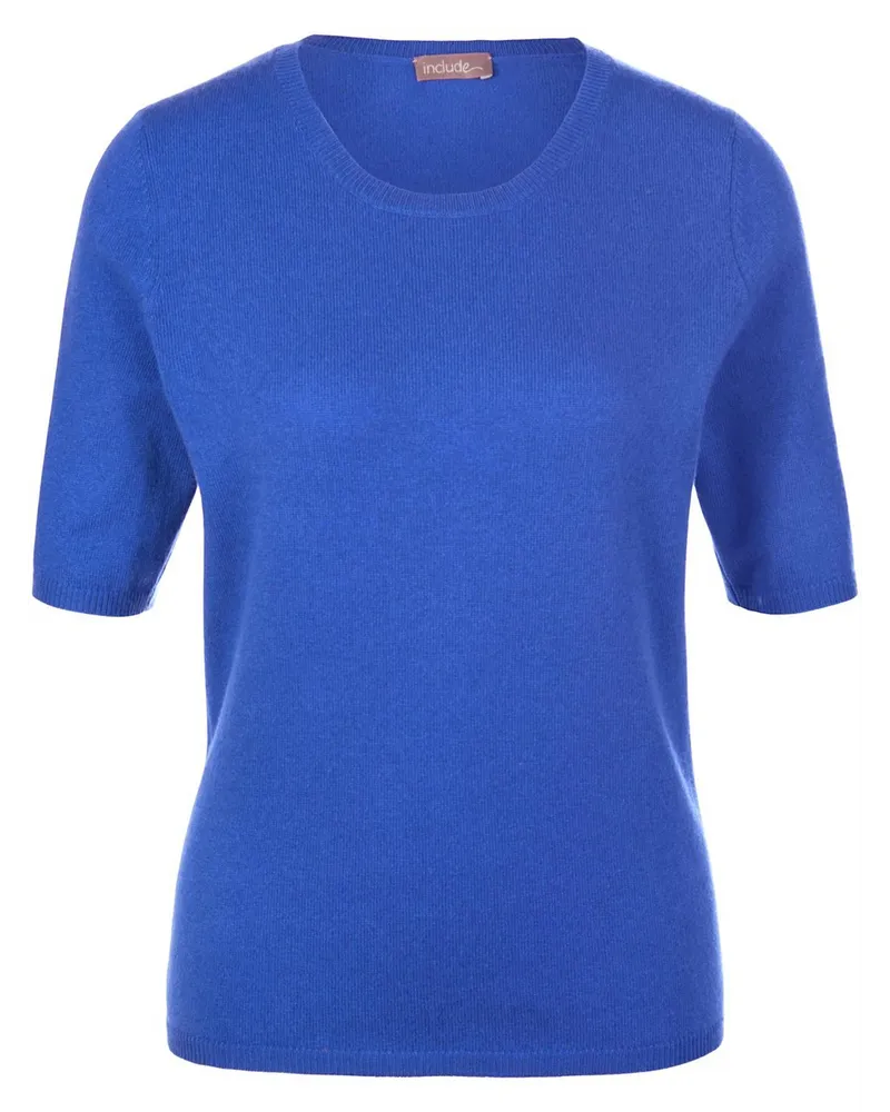Include Rundhals-Pullover aus Schurwolle und Kaschmir  blau Blau