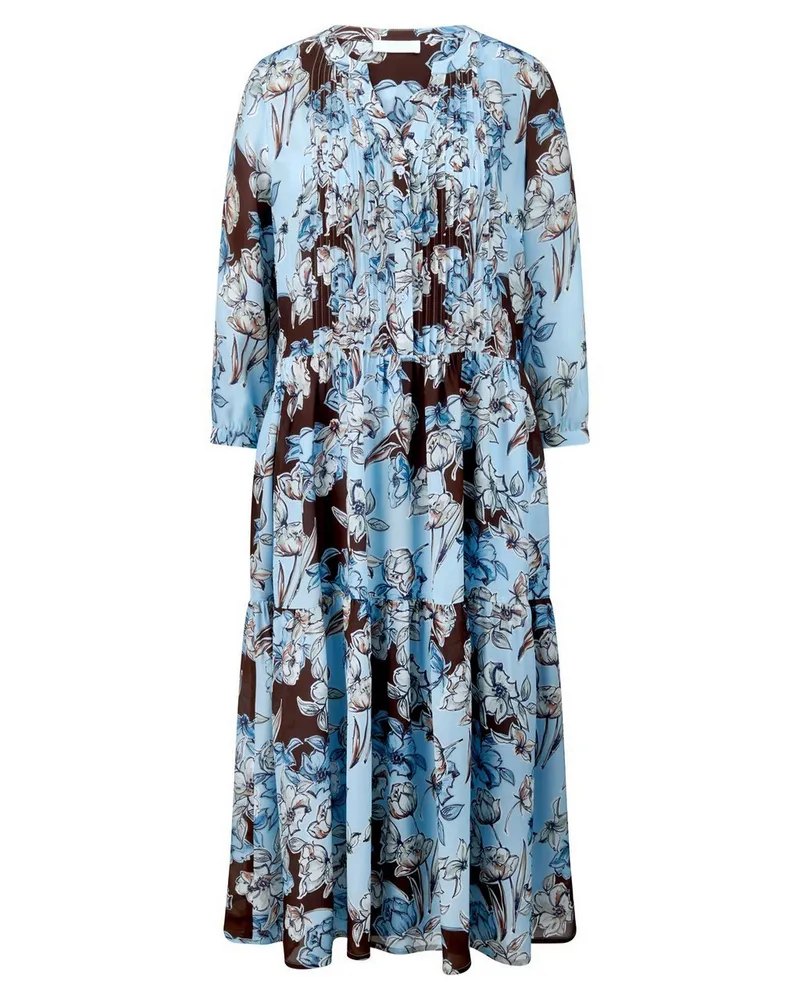 St. Emile Kleid Rundhals-­Ausschnitt  blau Blau