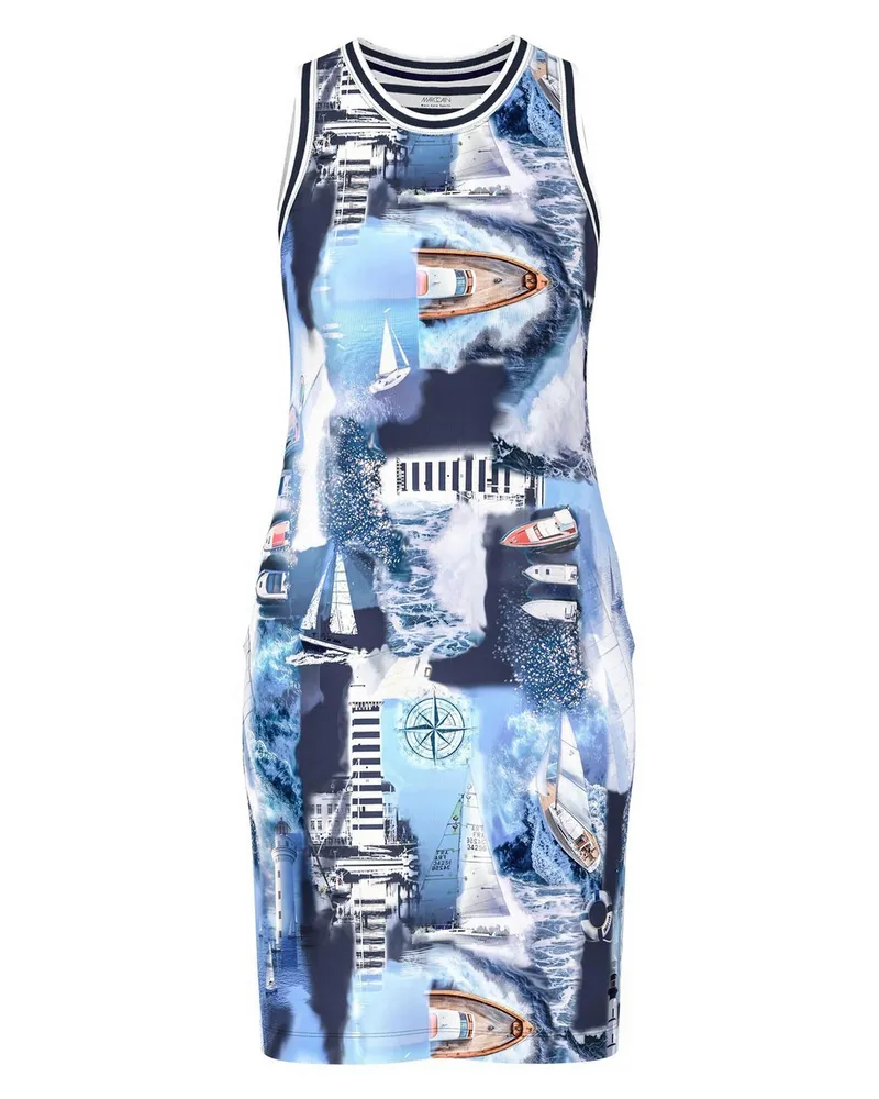 Marc Cain Ärmelloses Jersey-Kleid  mehrfarbig Mehrfarbig
