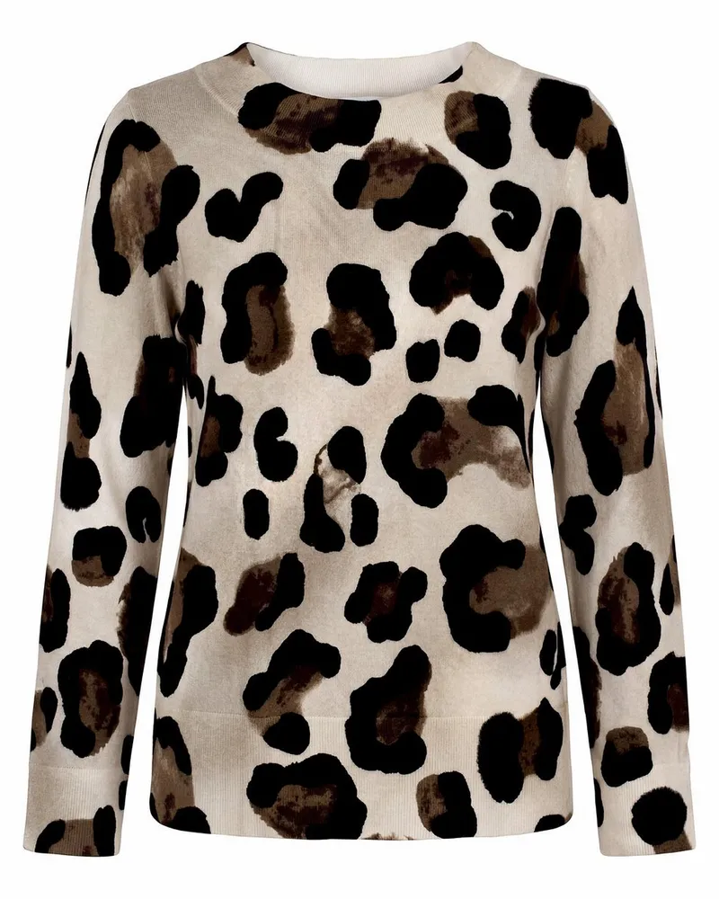Peter Hahn Rundhals-Pullover  beige Beige