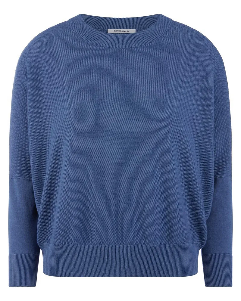 Peter Hahn Rundhals-Pullover aus 100% SUPIMA-Baumwolle  blau Blau