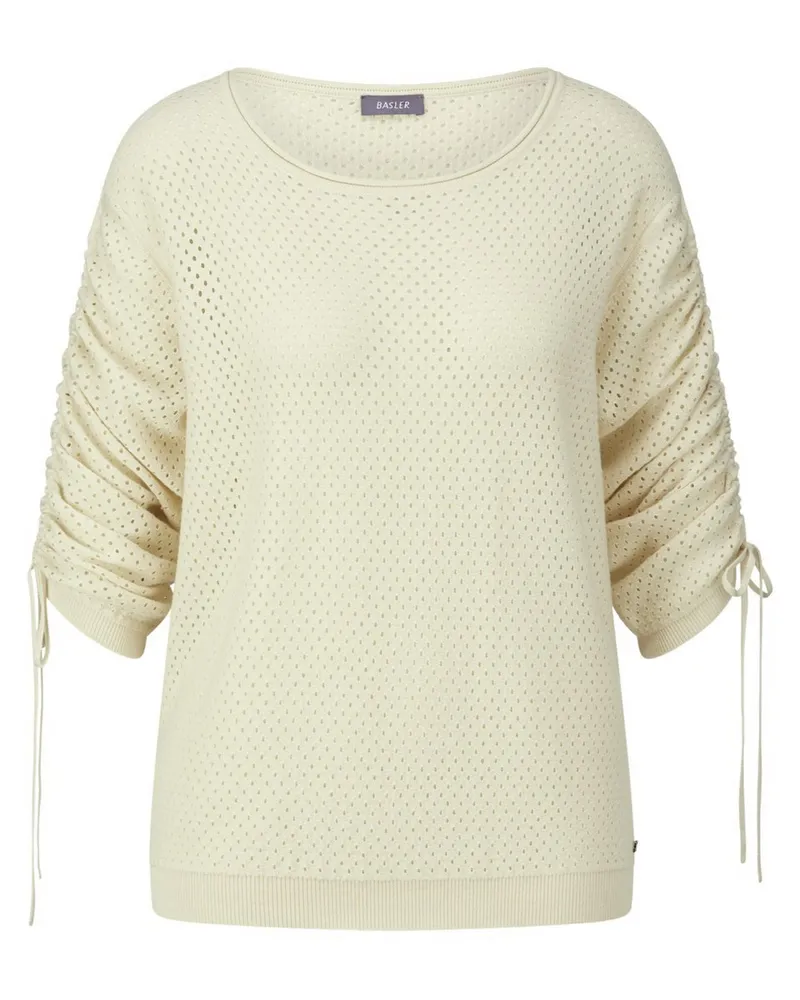 Basler Rundhals-Pullover  beige Beige