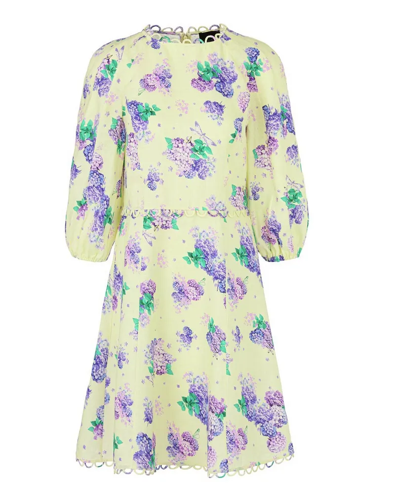 Marc Cain Leinen-Kleid  gelb Gelb