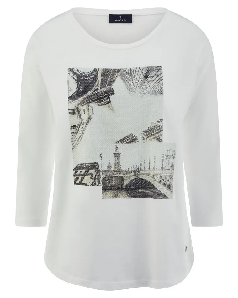 monari Rundhals-Shirt 3/4-Arm  weiss Weiss