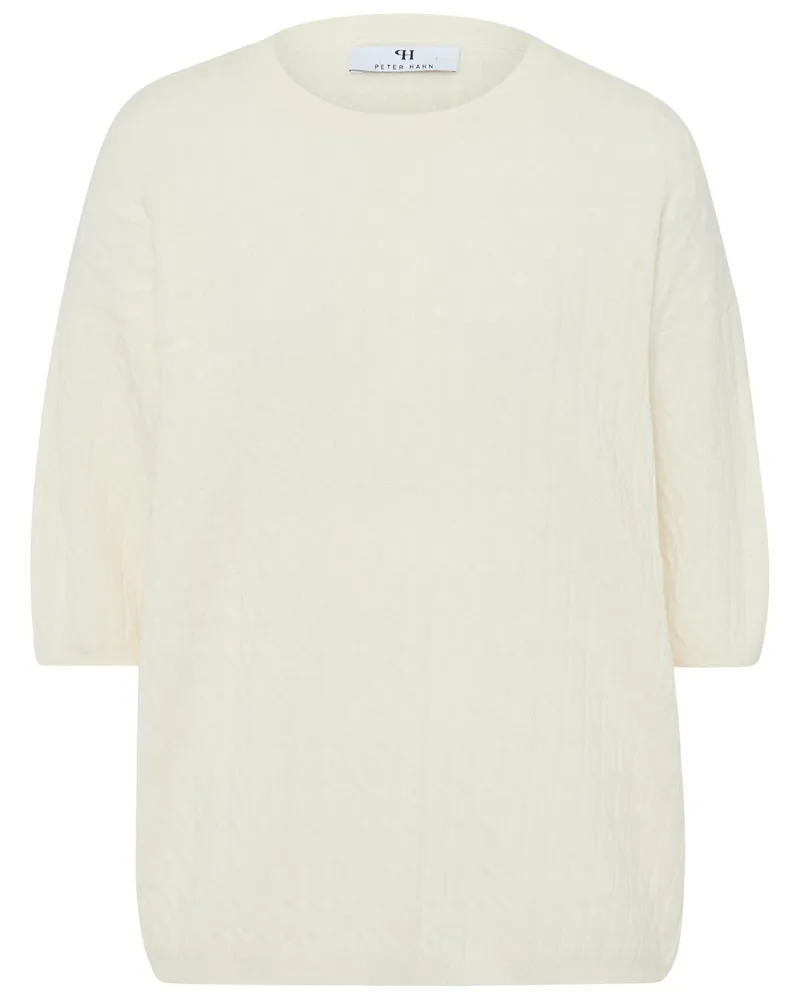 Peter Hahn Rundhals-Pullover  weiss Weiss