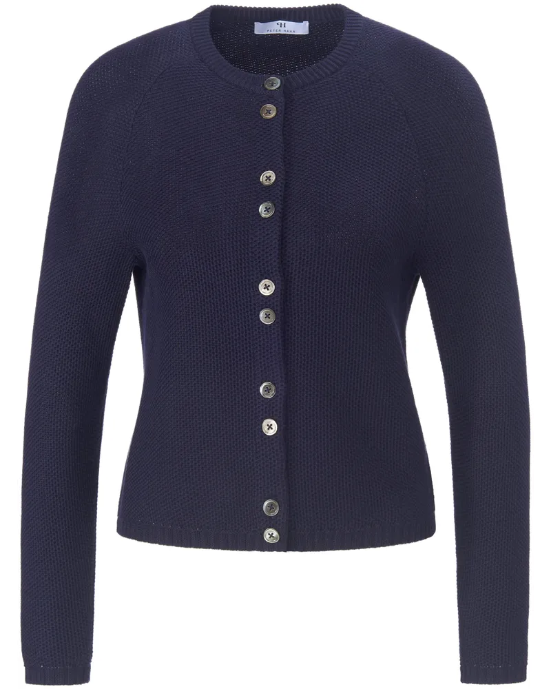 Peter Hahn Strickjacke aus 100% SUPIMA®-Baumwolle  blau Blau