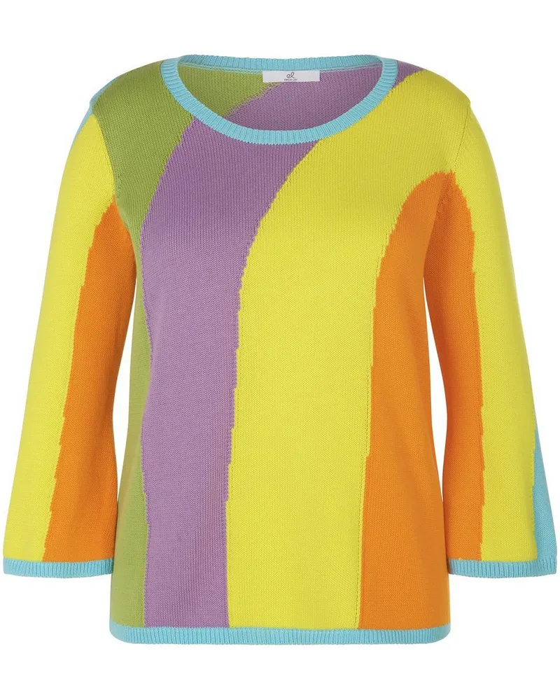 Emilia Lay Rundhals-Pullover 3/4-Arm  mehrfarbig Mehrfarbig