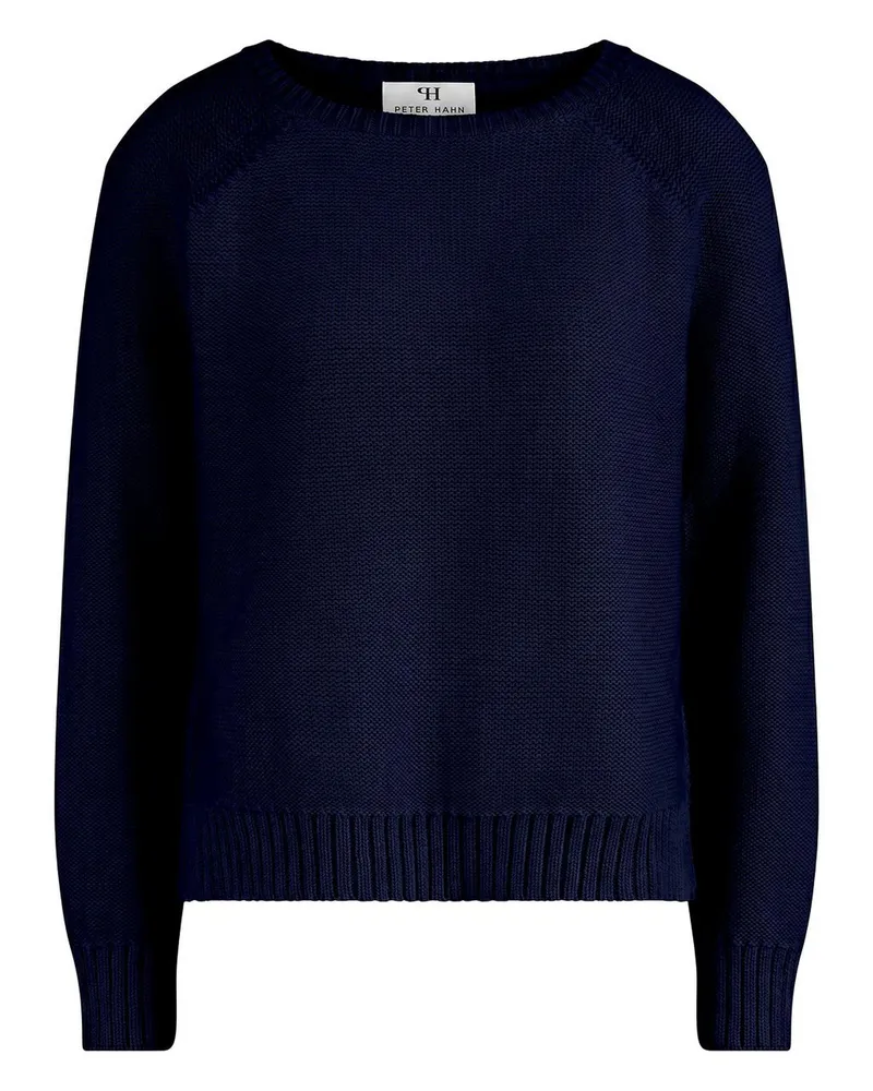 Peter Hahn Rundhals-Pullover  blau Blau