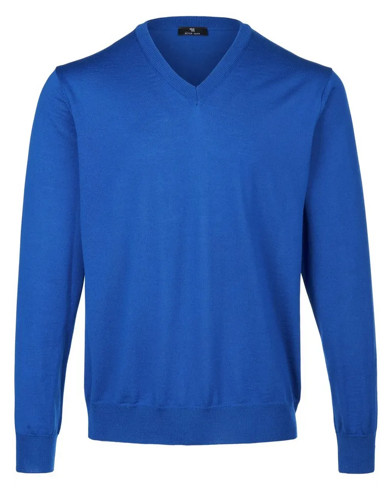 Peter Hahn V-Pullover  blau Blau