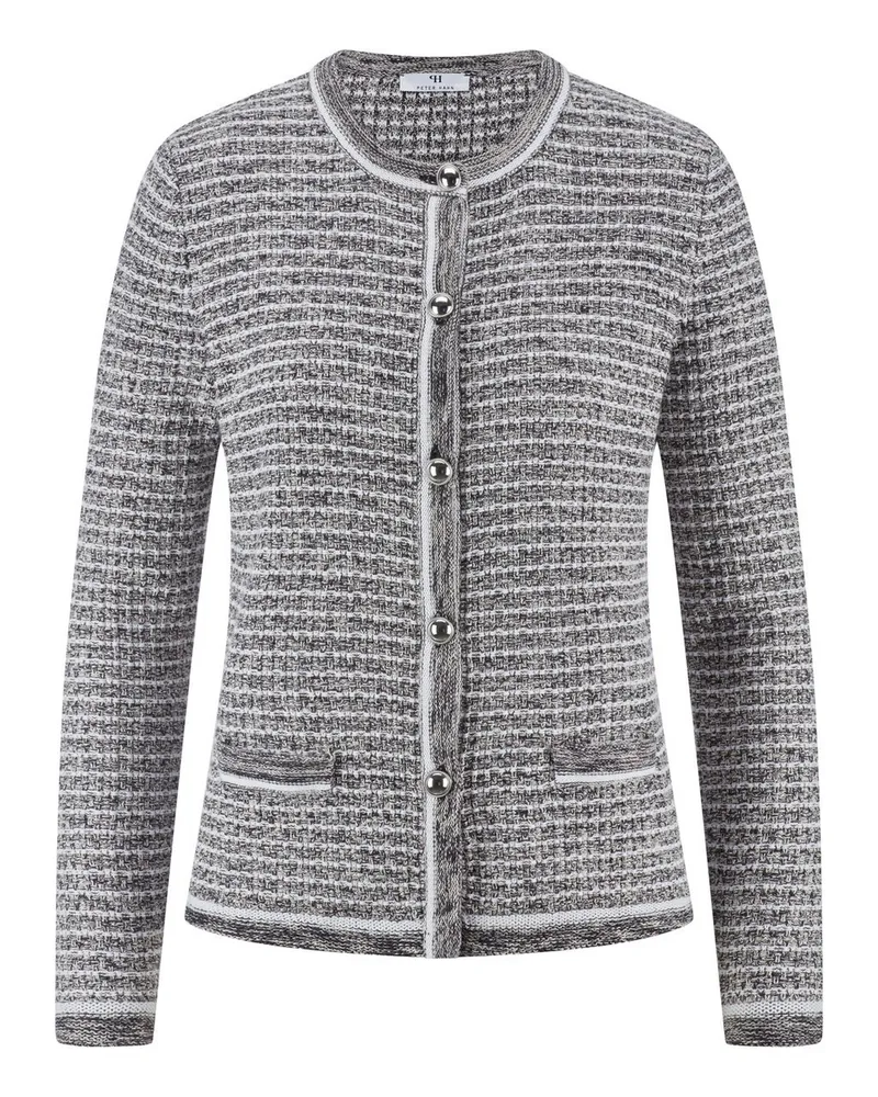Peter Hahn Rundhals-Cardigan  grau Grau