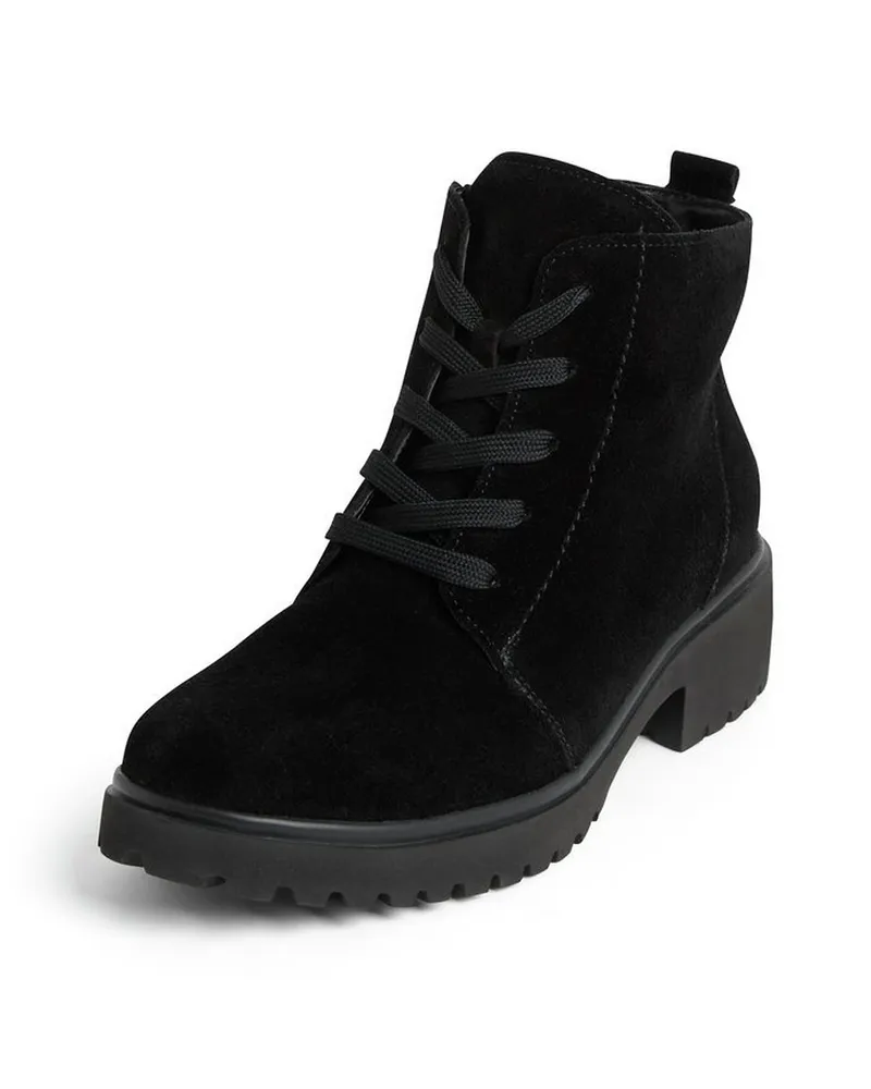 Waldläufer Schnür-Stiefelette Luise  schwarz Schwarz