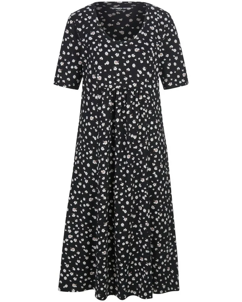 Green Cotton Jersey-Kleid Selma  schwarz Schwarz