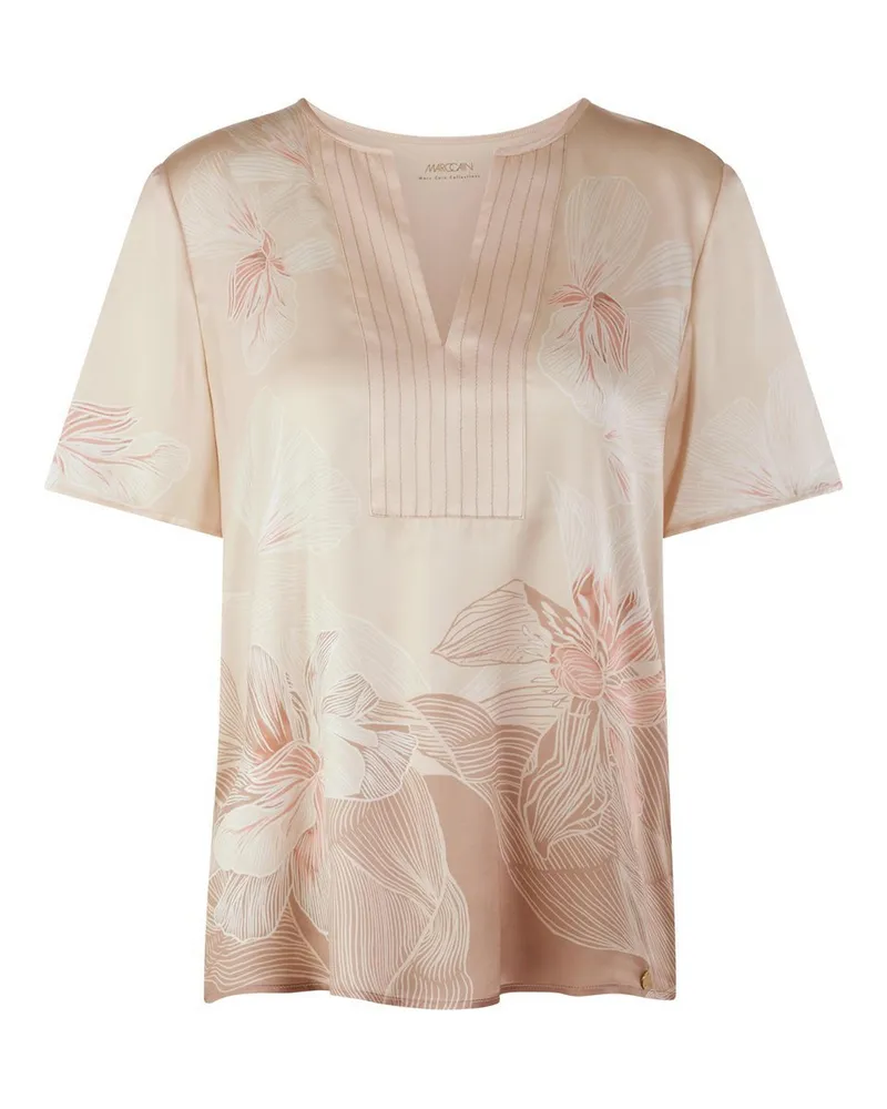 Marc Cain Bluse Rundhals-Ausschnitt  rosé Rosé