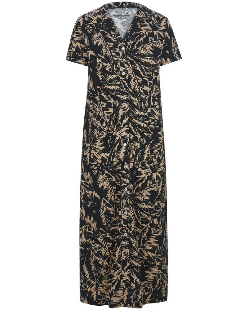 Green Cotton Jersey-Kleid Maria  schwarz Schwarz