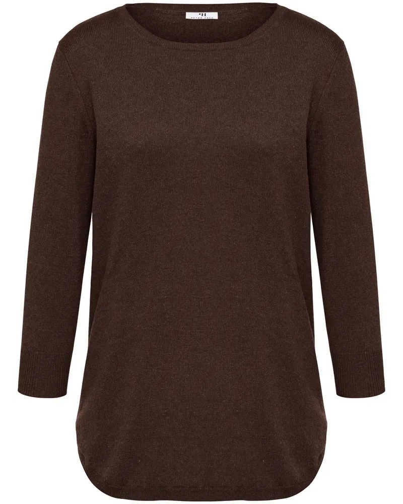 Peter Hahn Rundhals-Pullover aus Seide und Kaschmir  Seide/Kaschmir braun Braun