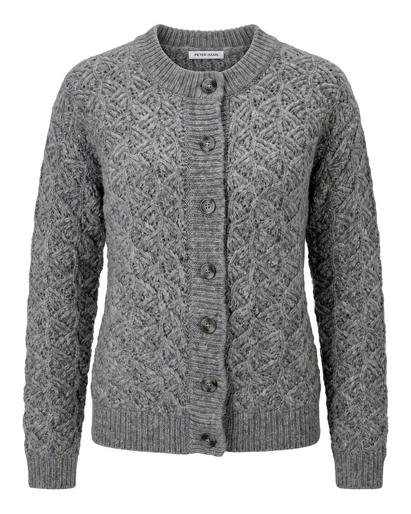 Peter Hahn Strickjacke  grau Grau