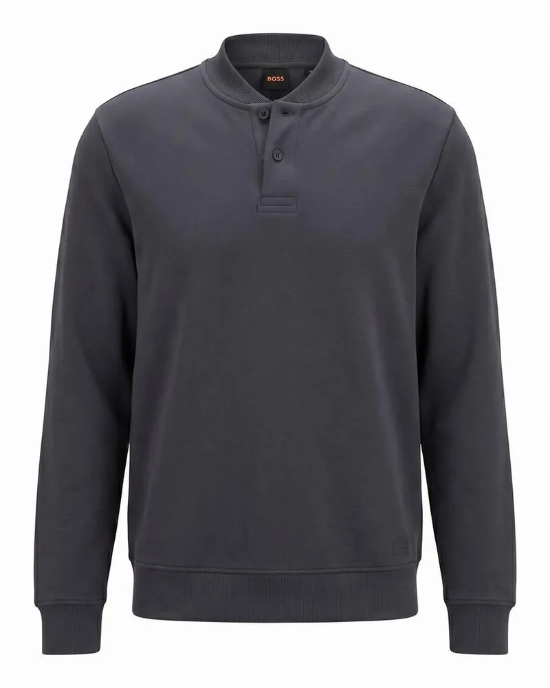 HUGO BOSS Sweatshirt We_PushPlacket  blau Blau