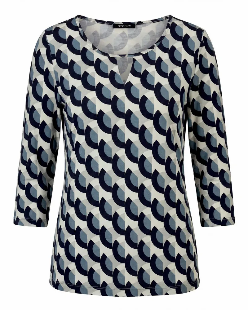 Peter Hahn Rundhals-Shirt  blau Blau