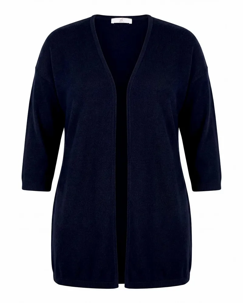Emilia Lay Long-Strickjacke 3/4-Arm  blau Blau