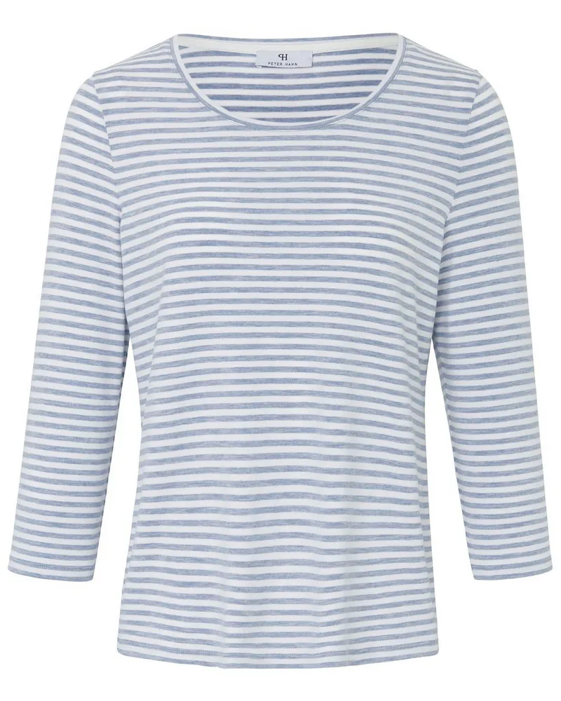 Peter Hahn Rundhals-Shirt 3/4-Arm  blau Blau