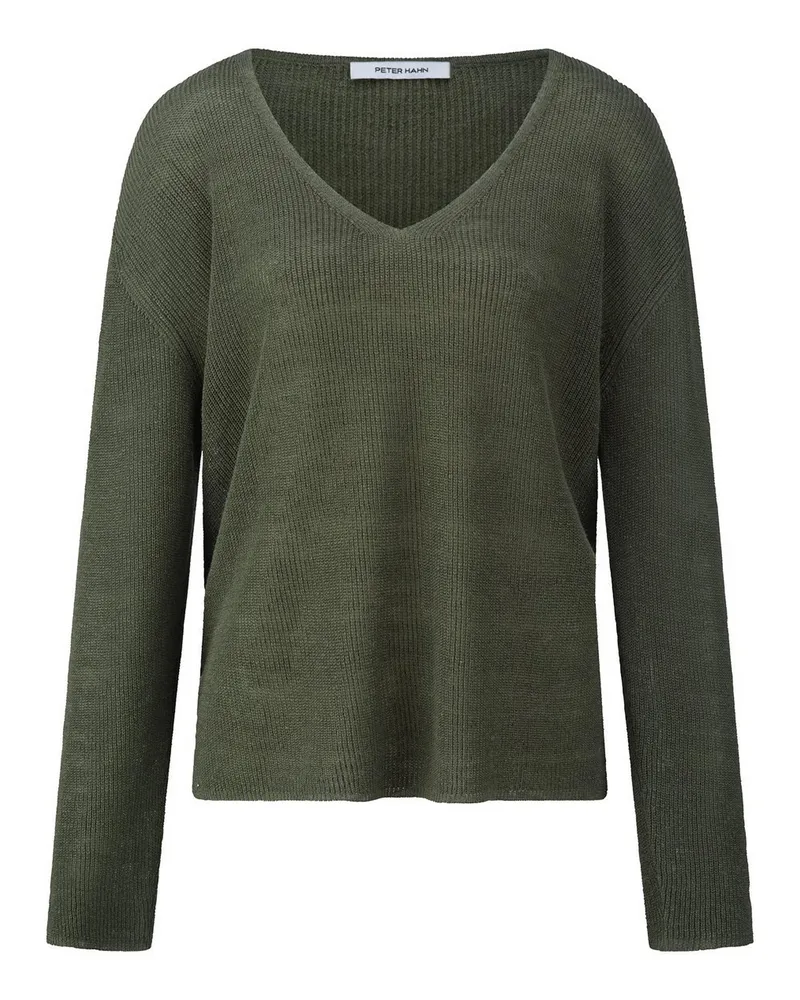Peter Hahn V-Pullover  grün Grün