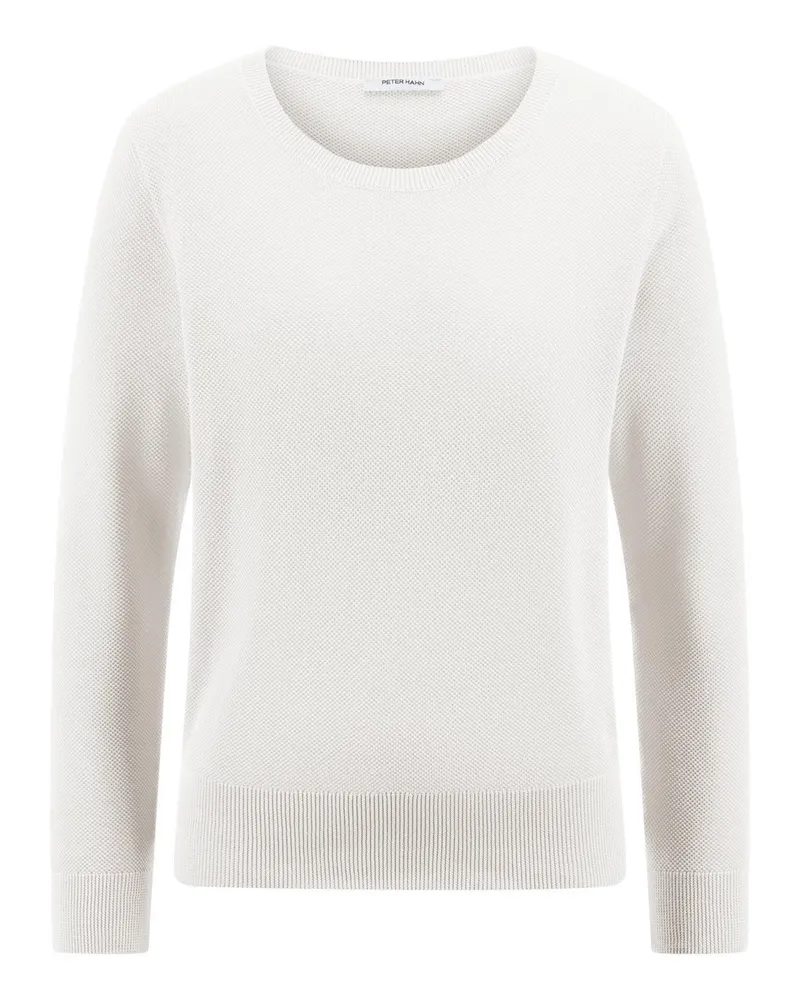 Peter Hahn Rundhals-Pullover aus 100% SUPIMA-Baumwolle  weiss Weiss