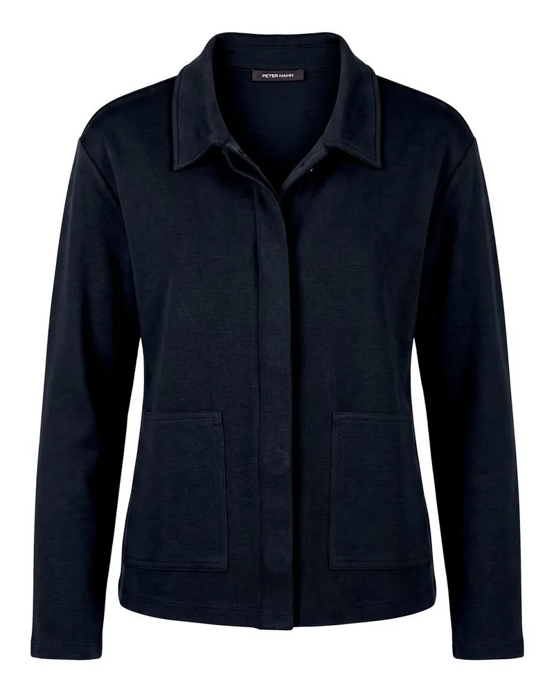 Peter Hahn Jersey-Jacke  blau Blau