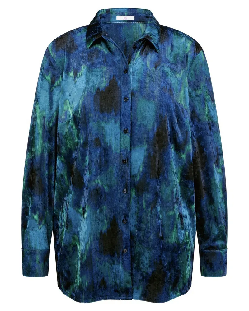 Emilia Lay Samt-Hemd  blau Blau
